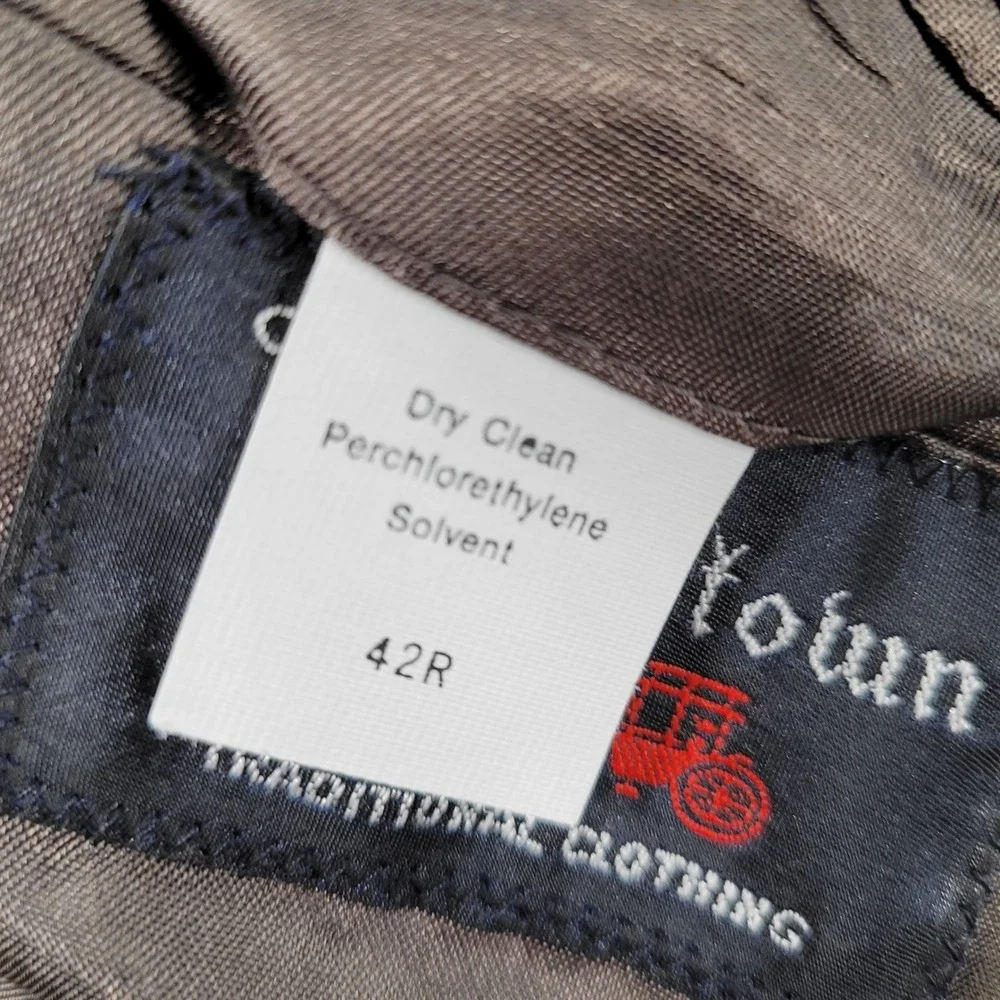 Bardstown Mens 42R Pure Wool Blazer Sport Coat Charcoal Gray Textured‎ 2 Button